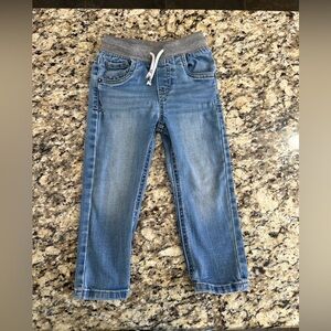 Cat & Jack Blue Jeans with Gray Waistband